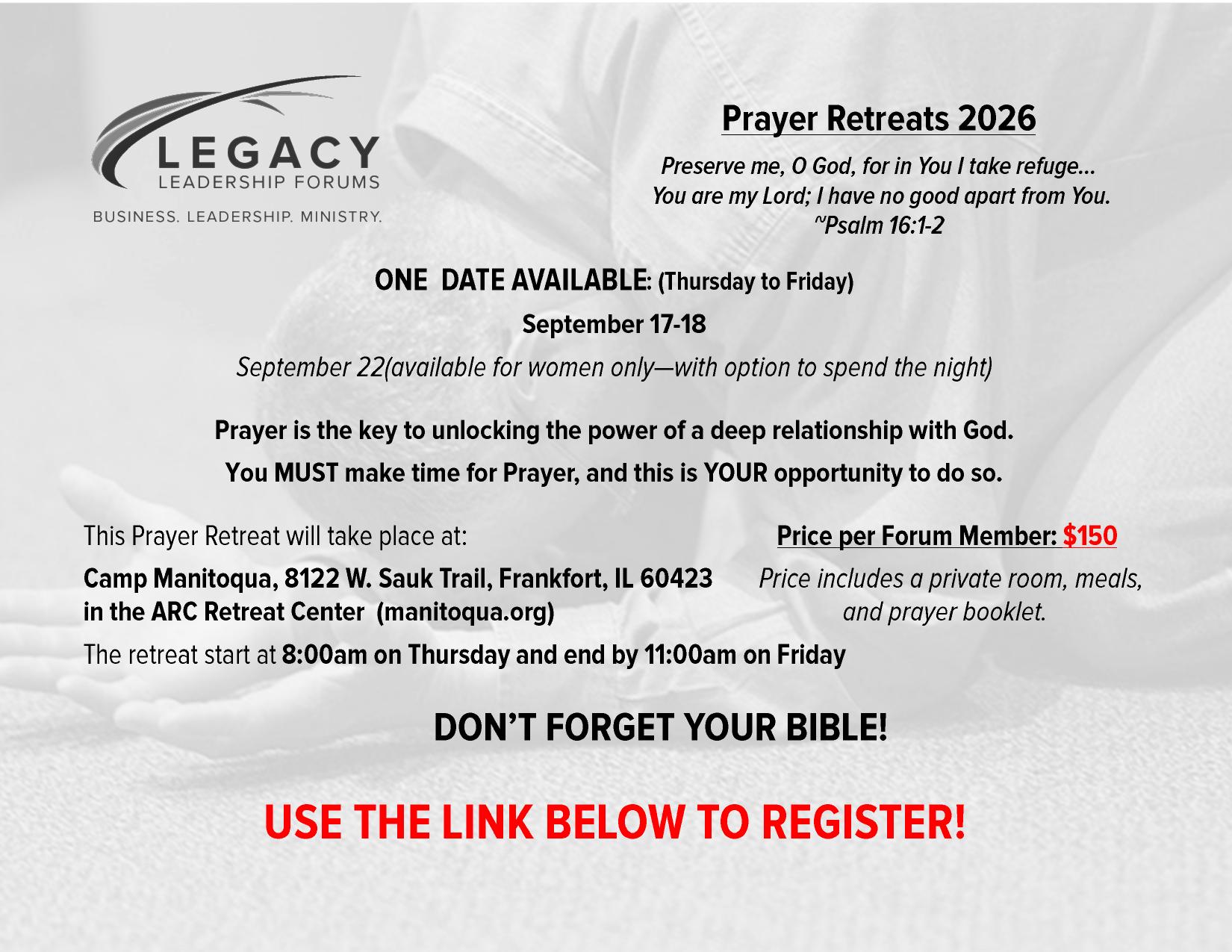 2026 Men's Prayer Retreat